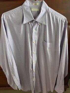 Men's Lavender Micro-Check Dress Shirt